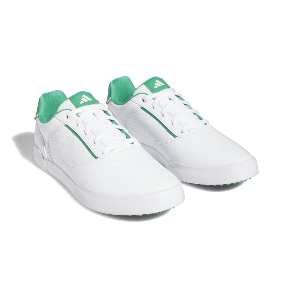 adidas Mens Retrocross Spikeless Golf Shoes White/Court Green/White