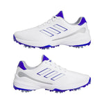 adidas Mens ZG23 Golf Shoes Ftwr White/Lucid Blue/Silver Met.