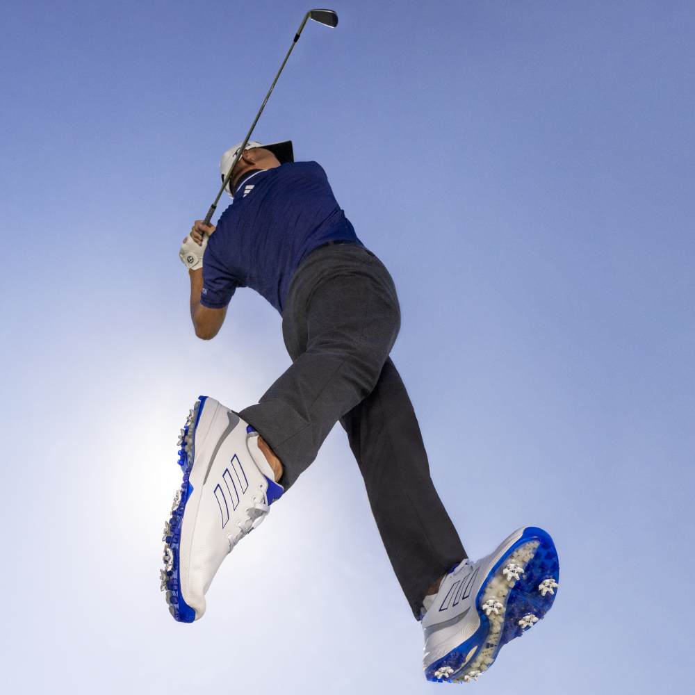 adidas Mens ZG23 Golf Shoes Ftwr White/Lucid Blue/Silver Met.