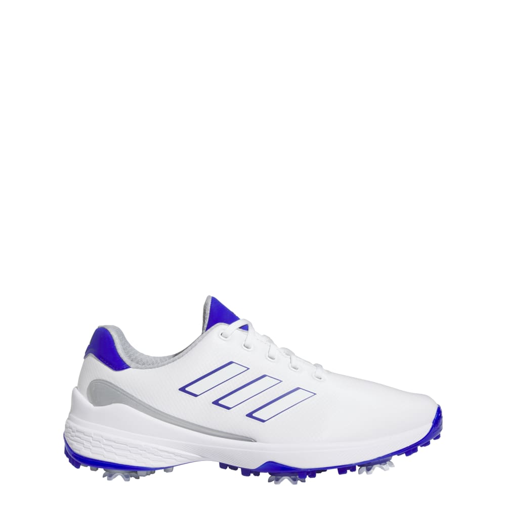 adidas Mens ZG23 Golf Shoes Ftwr White/Lucid Blue/Silver Met.