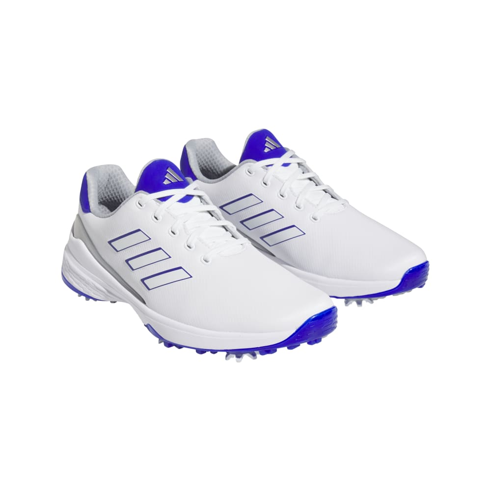 adidas Mens ZG23 Golf Shoes Ftwr White/Lucid Blue/Silver Met.