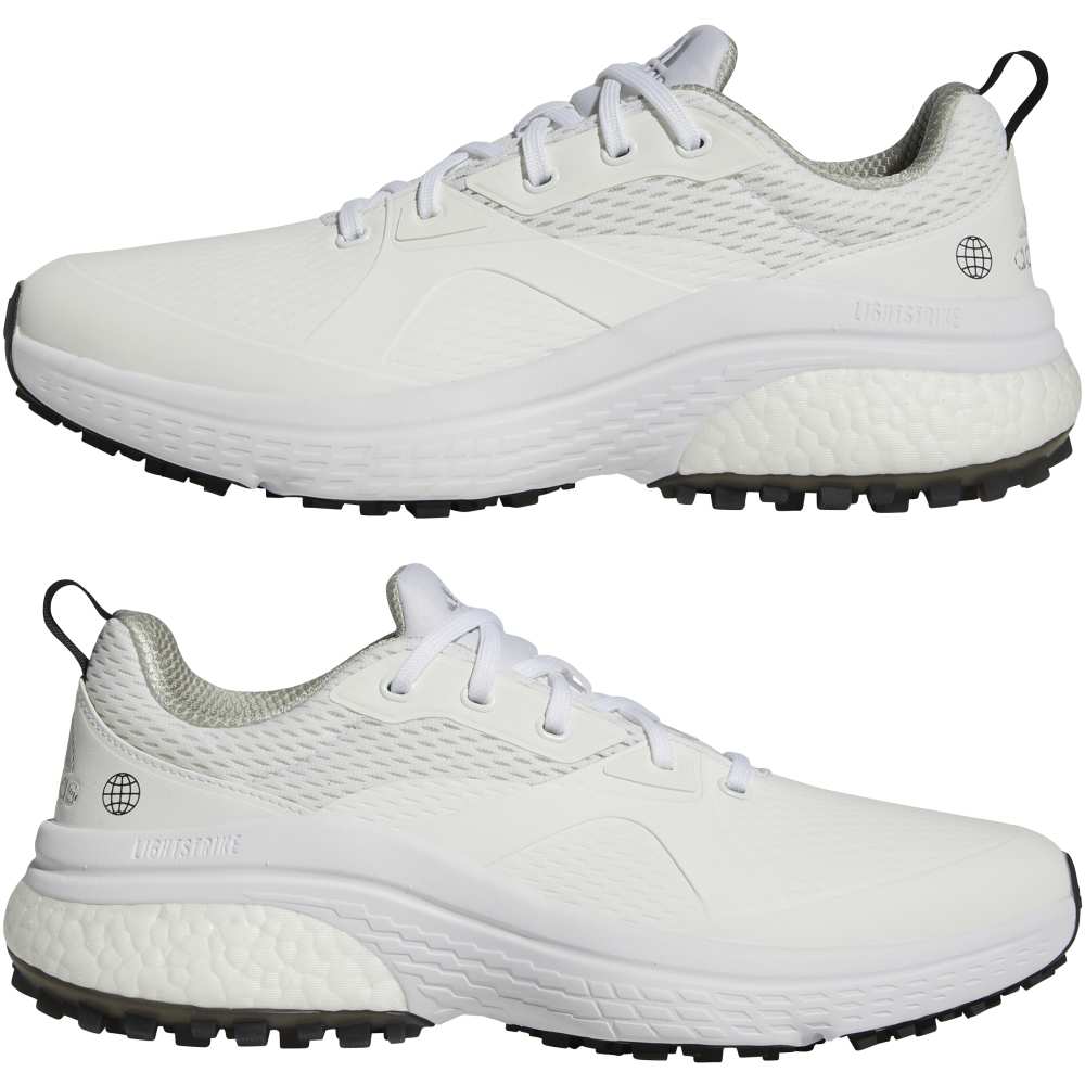 adidas Mens Solarmotion Spikeless Golf Shoes Ftwr White/Dark Silver Metallic/Core Black