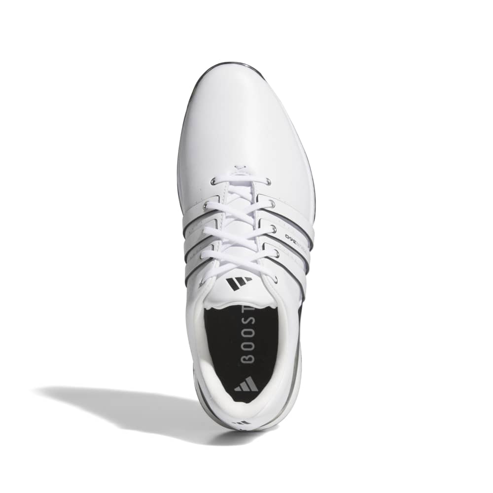 adidas Mens TOUR360 24 GOLF SHOES - White/Core Black/Lucid Ray Blue