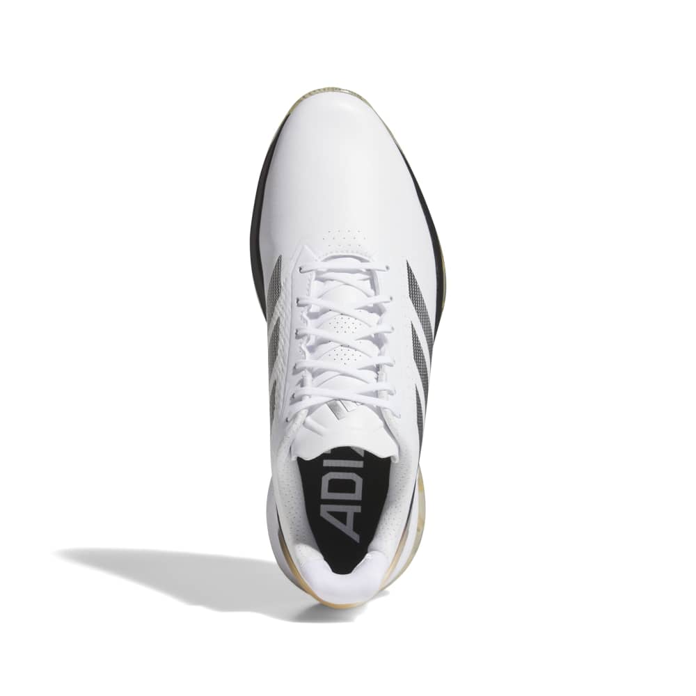 adidas Mens ADIZERO ZG SPIKELESS GOLF SHOES - White/Core Black/Ice Tangerine