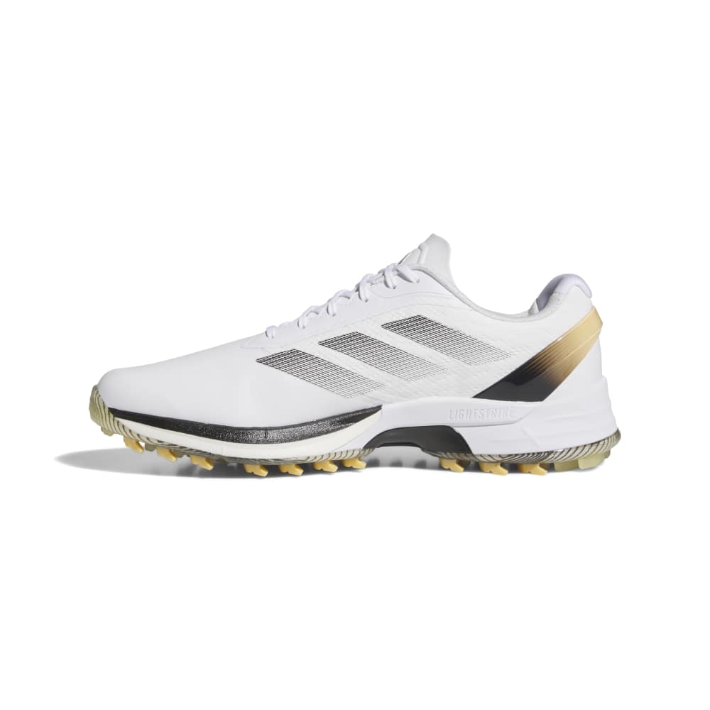 adidas Mens ADIZERO ZG SPIKELESS GOLF SHOES - White/Core Black/Ice Tangerine
