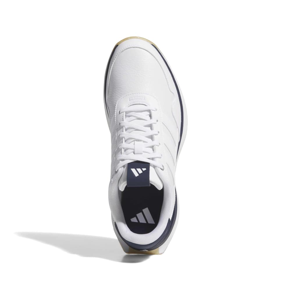 adidas Mens S2G 26 Leather Spikeless Golf Shoes - White/Collegiate Navy