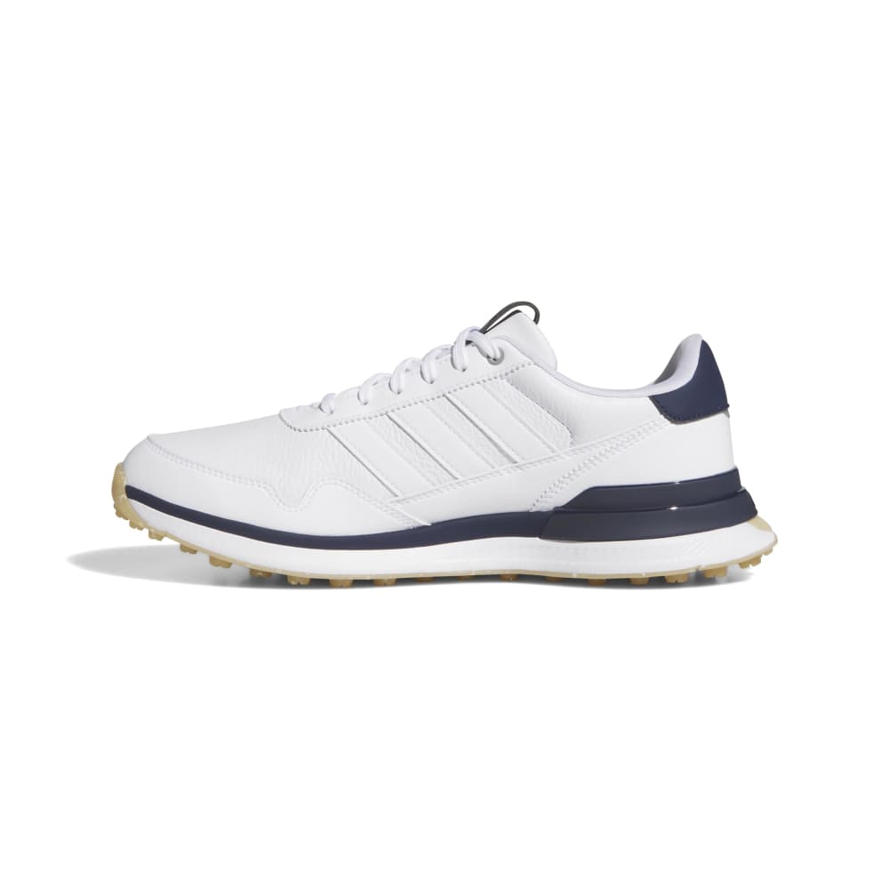 adidas Mens S2G 26 Leather Spikeless Golf Shoes - White/Collegiate Navy