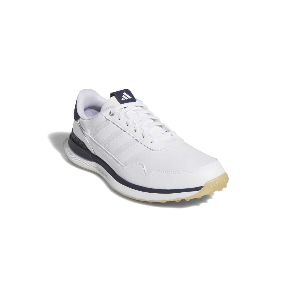 adidas Mens S2G 26 Leather Spikeless Golf Shoes - White/Collegiate Navy