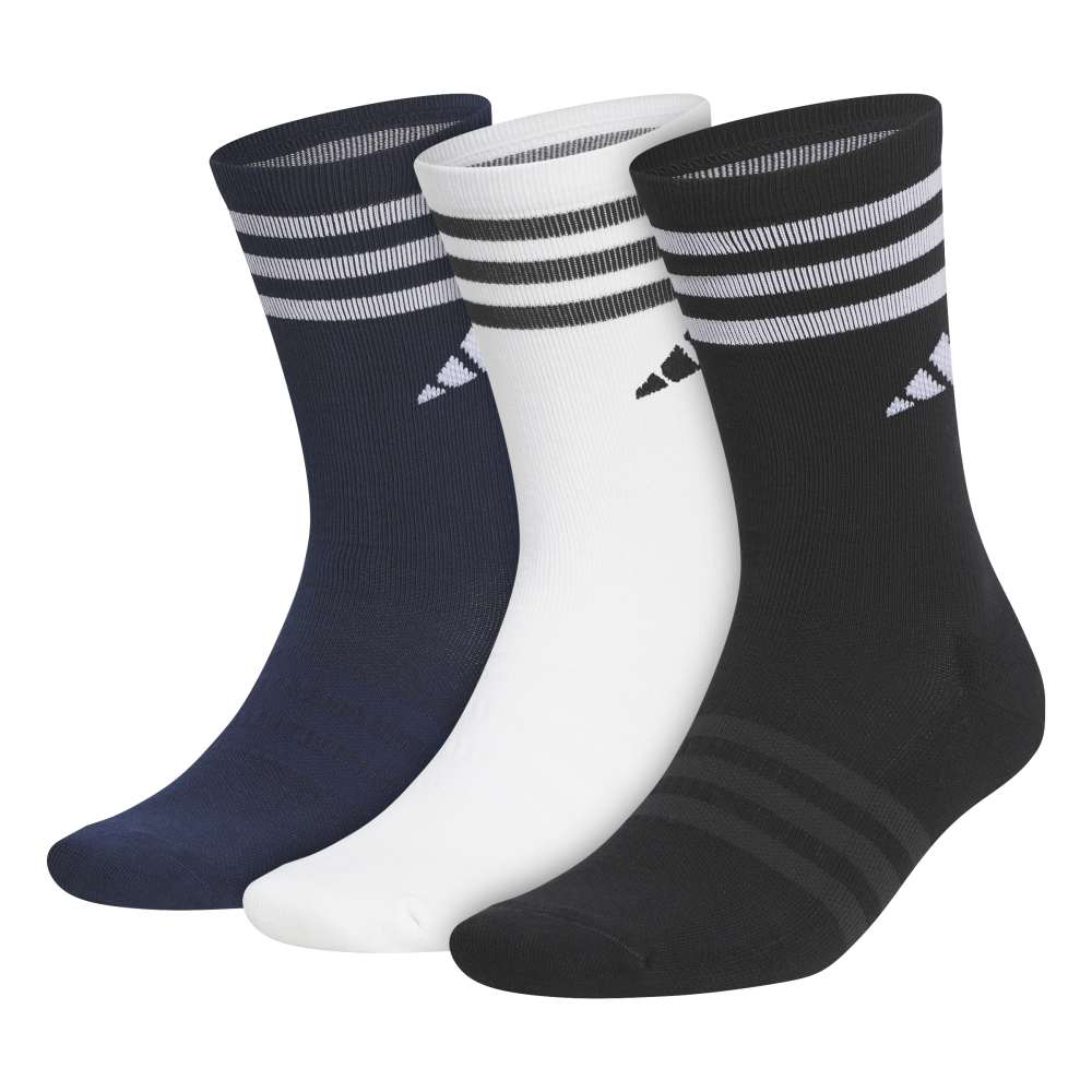 adidas 3 Pack Crew Socks - Multi Colours
