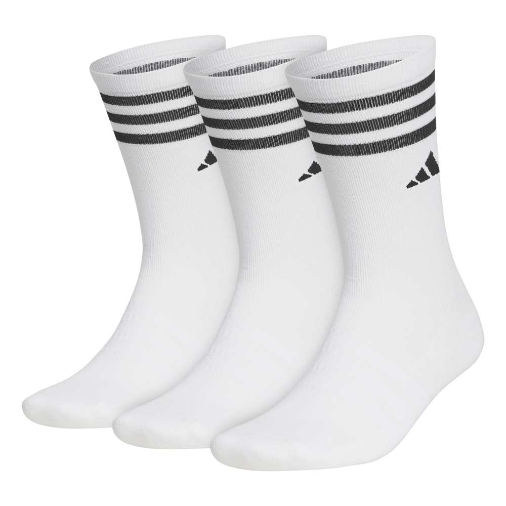 adidas 3 Pack Crew Socks - White