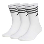 adidas 3 Pack Crew Socks - White