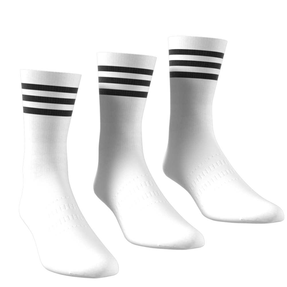 adidas 3 Pack Crew Socks - White