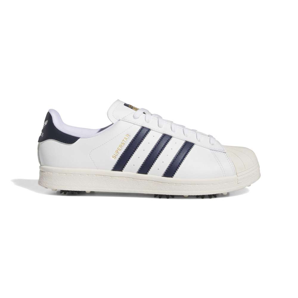 adidas Mens Superstar Golf Shoes Shoe White/Navy/Off White