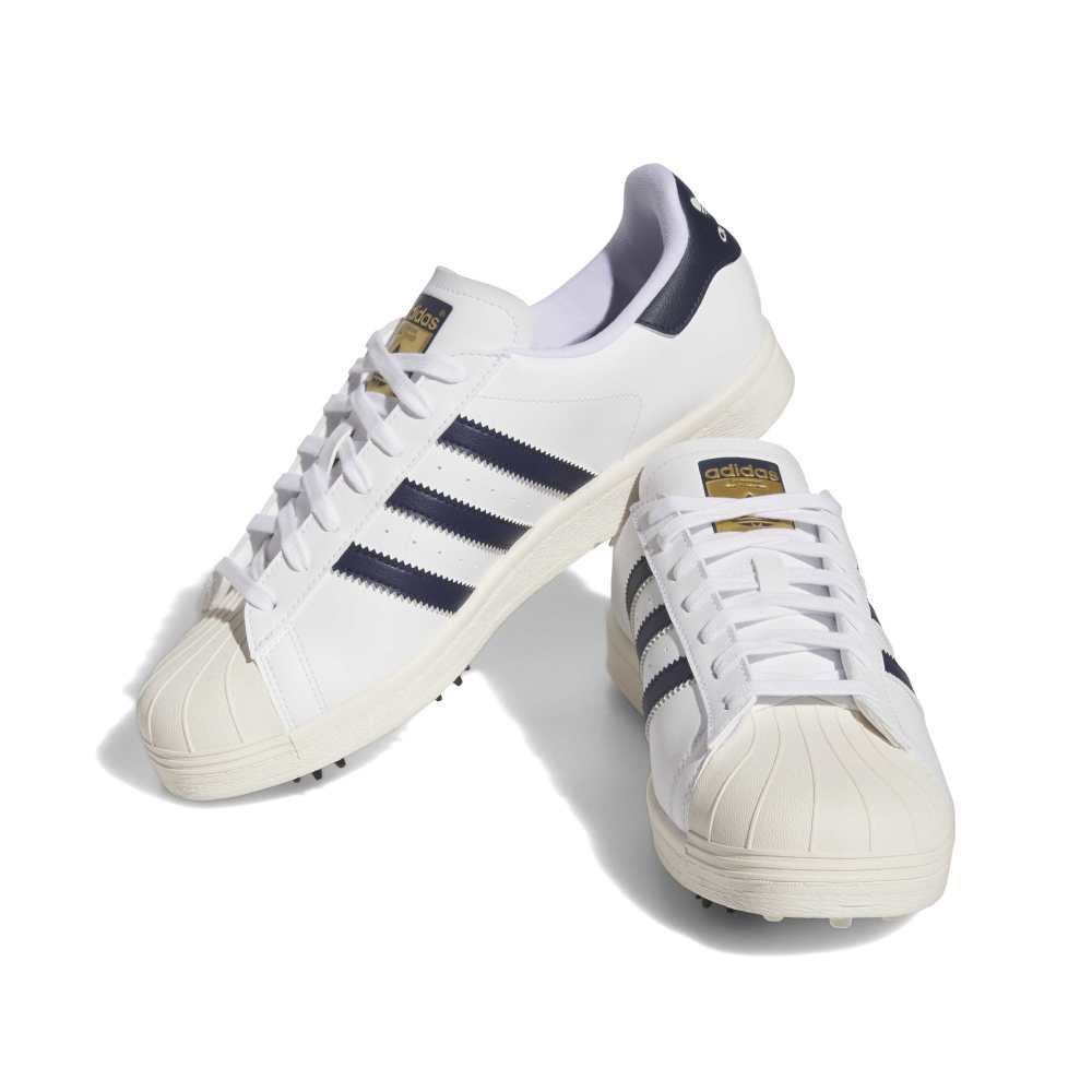 adidas Mens Superstar Golf Shoes Shoe White/Navy/Off White