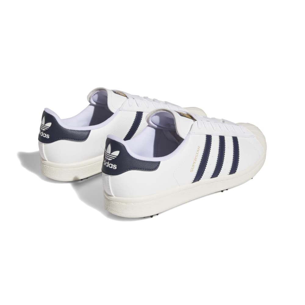 adidas Mens Superstar Golf Shoes Shoe White/Navy/Off White