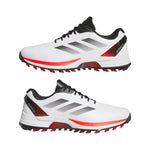 adidas Mens Adizero ZG Spikeless Golf Shoes Ftwr White/Lucid Red/Core Black