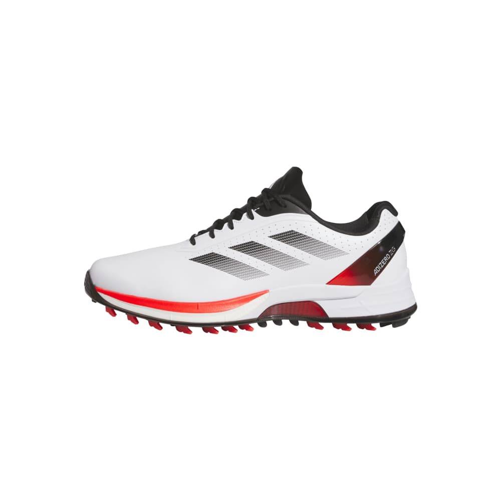 adidas Mens Adizero ZG Spikeless Golf Shoes Ftwr White/Lucid Red/Core Black