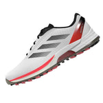 adidas Mens Adizero ZG Spikeless Golf Shoes Ftwr White/Lucid Red/Core Black