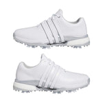 adidas Mens Womens Tour360 24 BOOST Golf Shoes Ftwr White/Ftwr White/Silver Met.