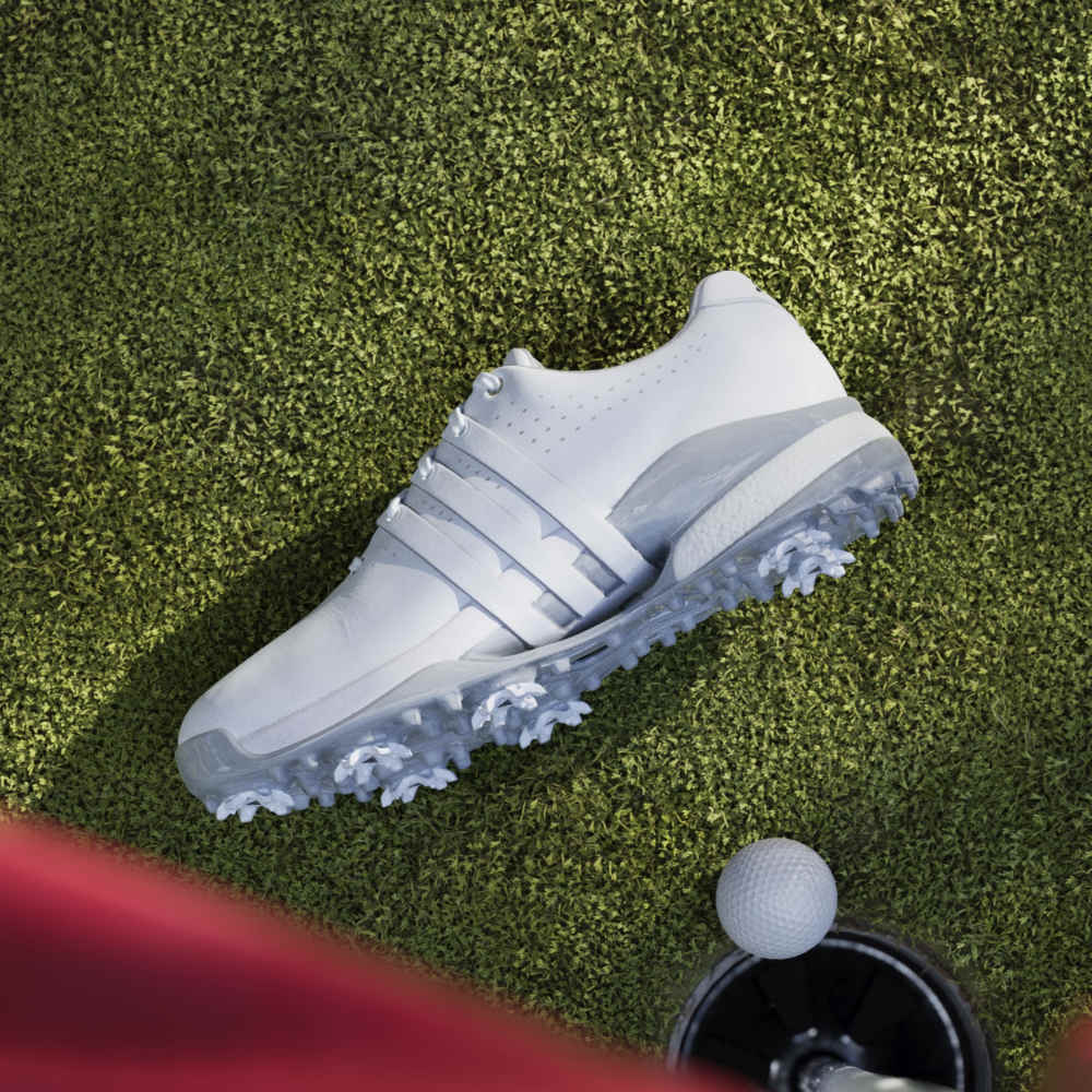 adidas Mens Womens Tour360 24 BOOST Golf Shoes Ftwr White/Ftwr White/Silver Met.