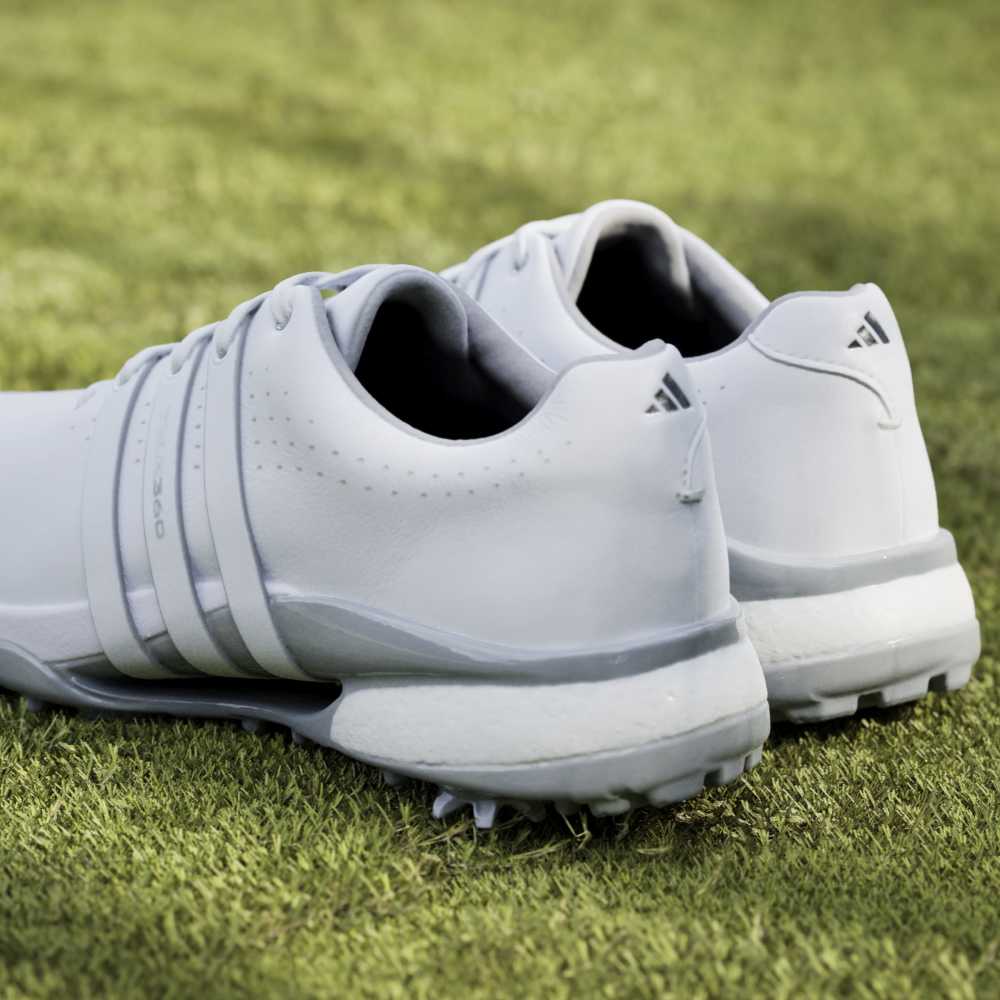 adidas Mens Womens Tour360 24 BOOST Golf Shoes Ftwr White/Ftwr White/Silver Met.