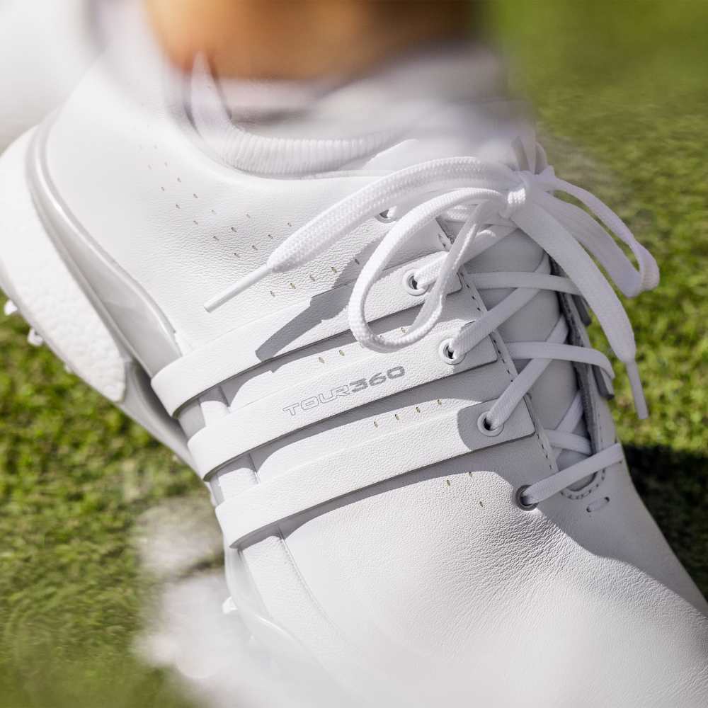 adidas Mens Womens Tour360 24 BOOST Golf Shoes Ftwr White/Ftwr White/Silver Met.
