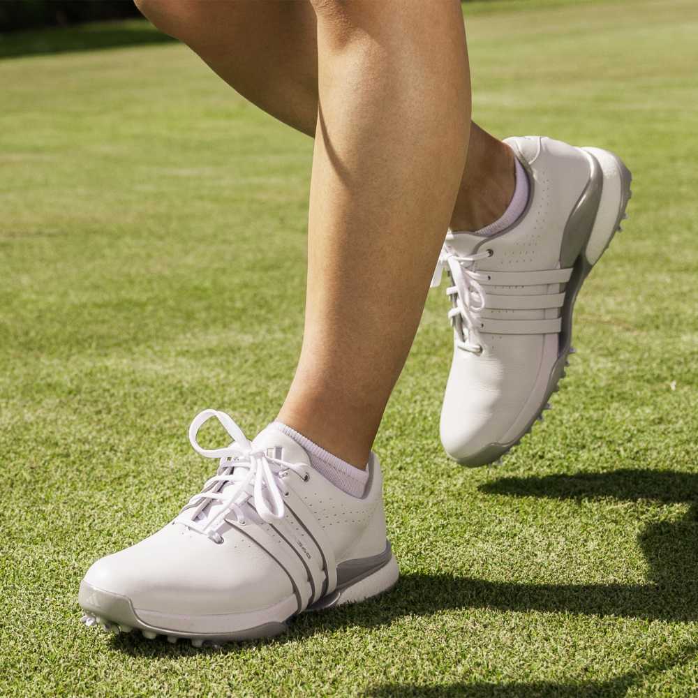 adidas Mens Womens Tour360 24 BOOST Golf Shoes Ftwr White/Ftwr White/Silver Met.