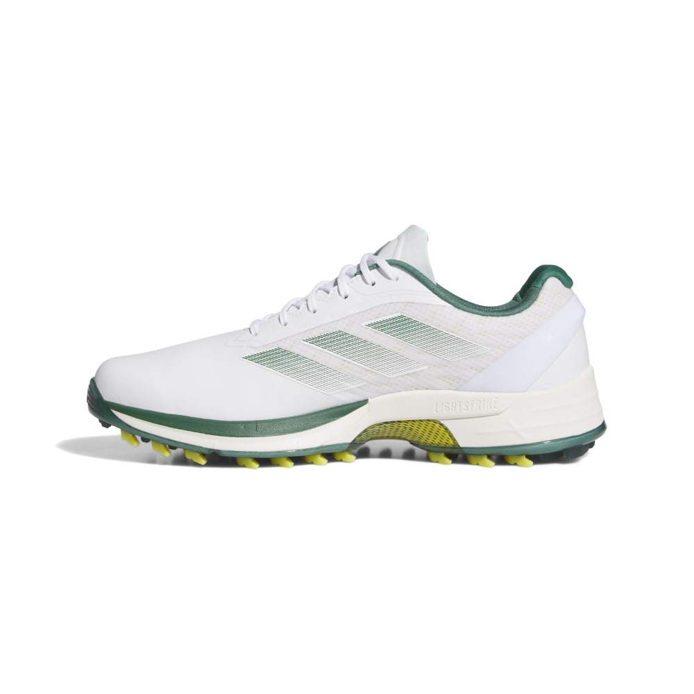adidas Mens Adizero ZG Golf Shoes White/Green/Yellow