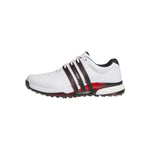 adidas Mens Tour360 25 Spikeless Golf Shoes Ftwr White/Core Black/Lucid Red