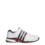 adidas Mens Tour360 25 Spikeless Golf Shoes Ftwr White/Core Black/Lucid Red