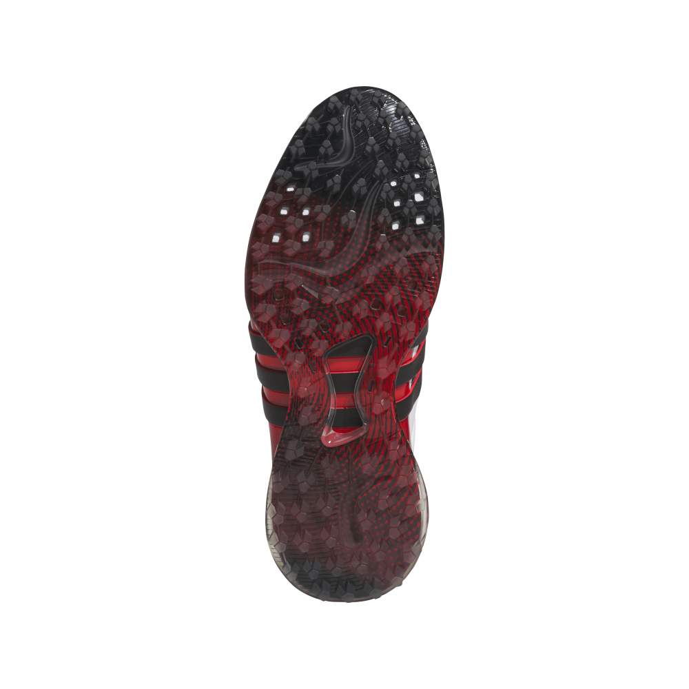 adidas Mens Tour360 25 Spikeless Golf Shoes Ftwr White/Core Black/Lucid Red