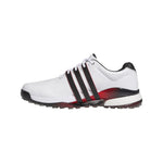 adidas Mens Tour360 25 Spikeless Golf Shoes Ftwr White/Core Black/Lucid Red