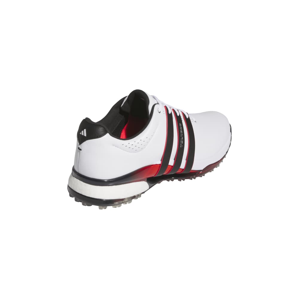 adidas Mens Tour360 25 Spikeless Golf Shoes Ftwr White/Core Black/Lucid Red