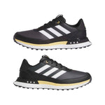 adidas Mens S2G 24 Leather Spikeless Golf Shoes Core Black/Ftwr White/Oat