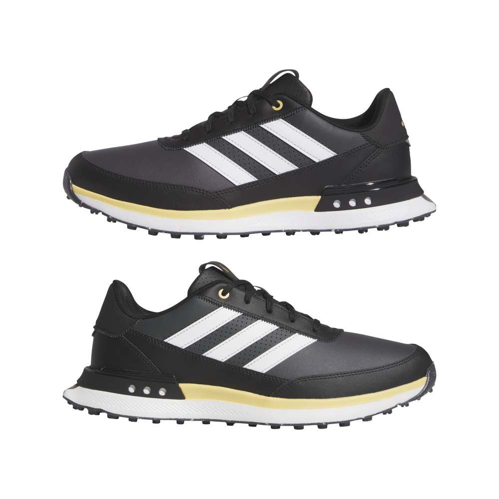 adidas Mens S2G 24 Leather Spikeless Golf Shoes Core Black/Ftwr White/Oat