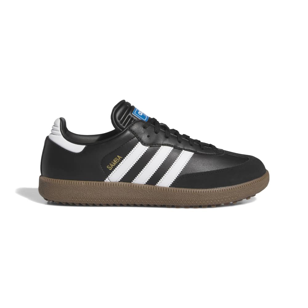 adidas Mens Samba Spikeless Golf Shoes Black/White/Gum