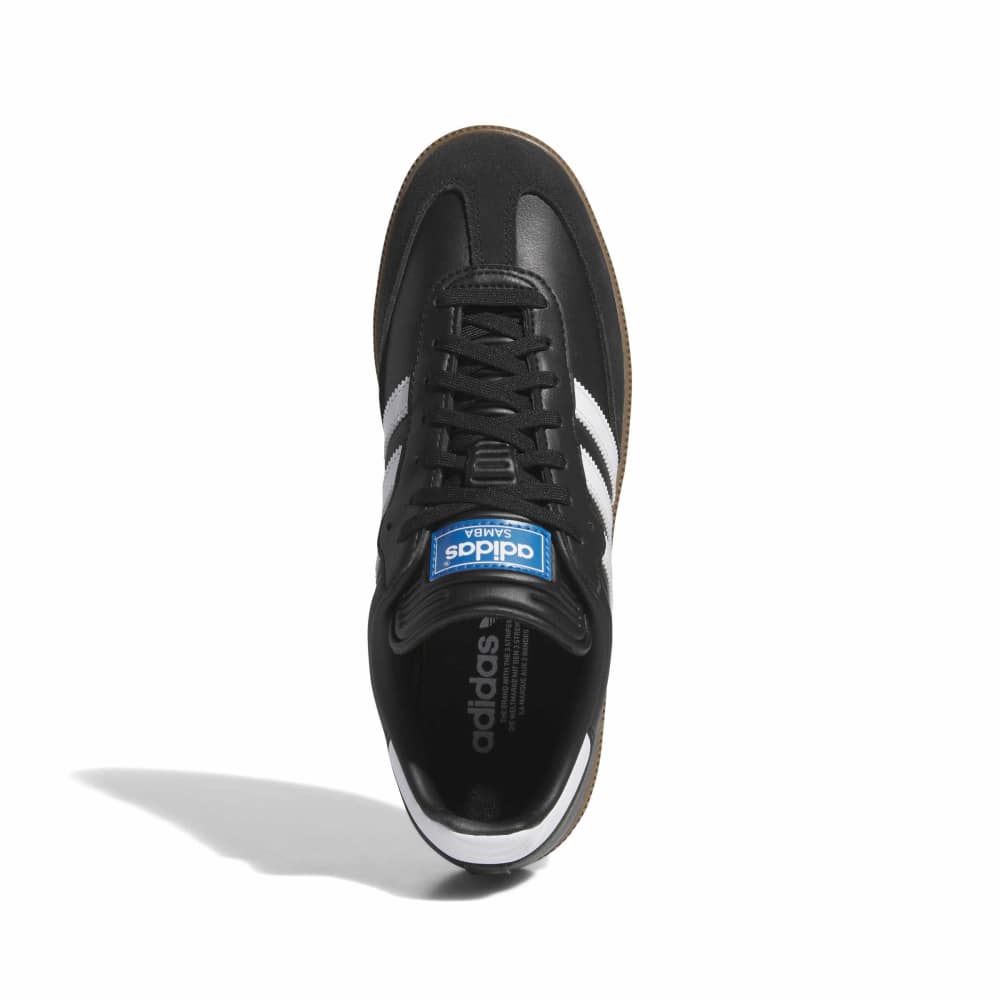 adidas Mens Samba Spikeless Golf Shoes Black/White/Gum
