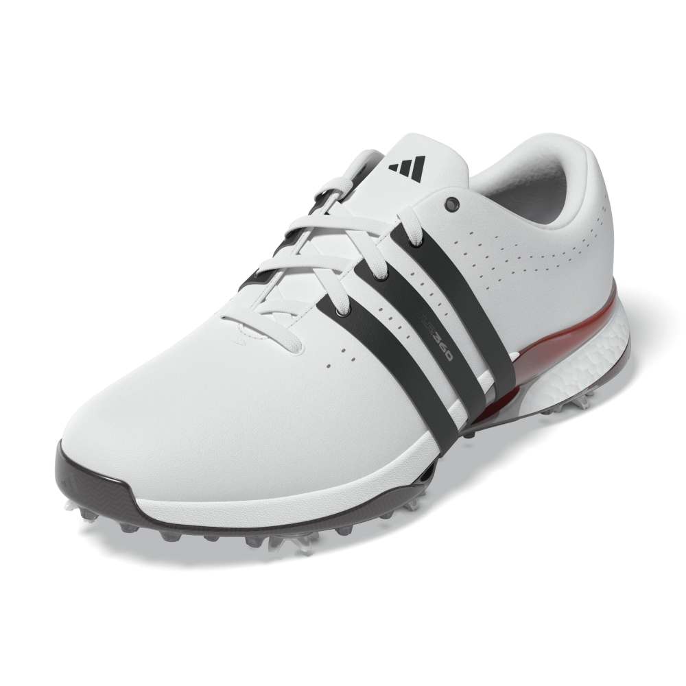 adidas Mens Tour360 24 Golf Shoes Ftwr White/Core Black/Lucid Red