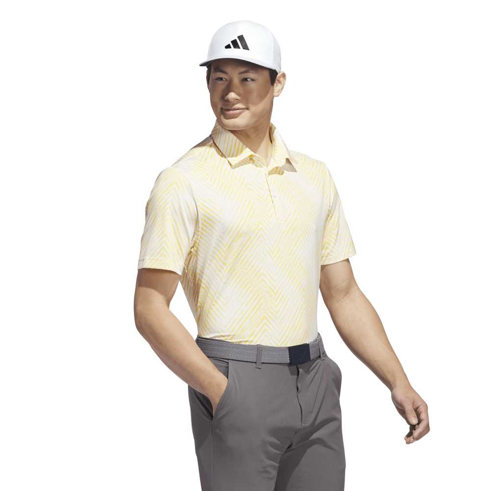 adidas Ultimate365 Allover Print Polo Shirt Ivory / Semi Spark