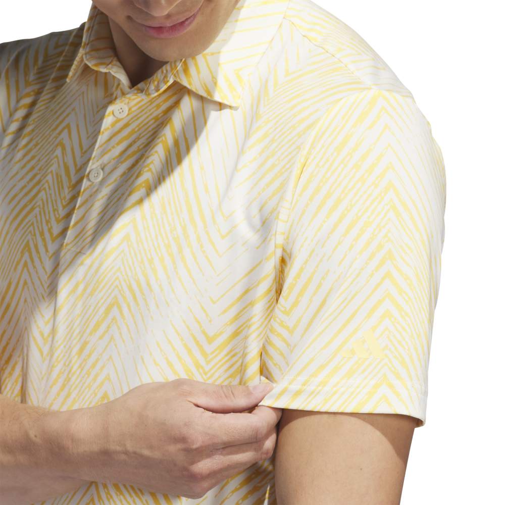 adidas Ultimate365 Allover Print Polo Shirt Ivory / Semi Spark