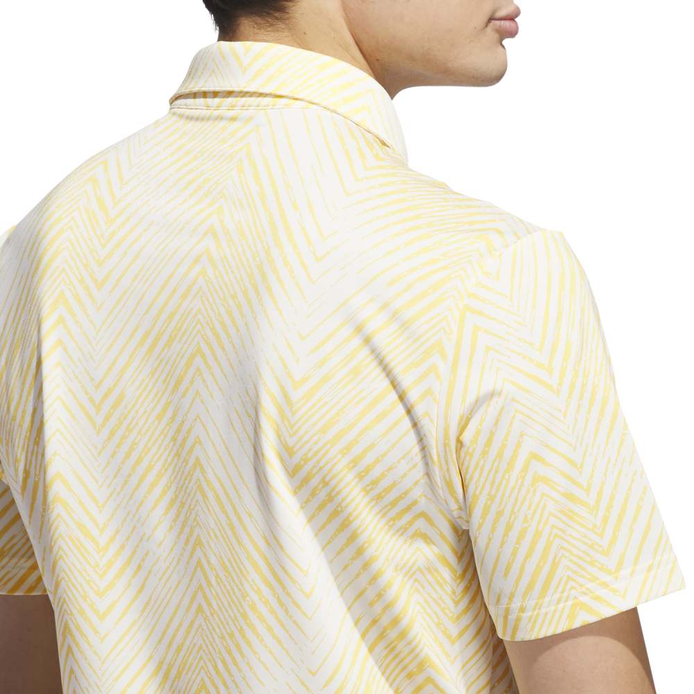 adidas Ultimate365 Allover Print Polo Shirt Ivory / Semi Spark