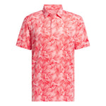 adidas Ultimate365 Mesh Print Polo Shirt Semi Pink Spark / Better Scarlet
