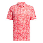 adidas Ultimate365 Mesh Print Polo Shirt Semi Pink Spark / Better Scarlet
