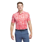 adidas Ultimate365 Mesh Print Polo Shirt Semi Pink Spark / Better Scarlet