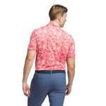 adidas Ultimate365 Mesh Print Polo Shirt Semi Pink Spark / Better Scarlet