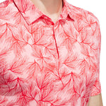 adidas Ultimate365 Mesh Print Polo Shirt Semi Pink Spark / Better Scarlet