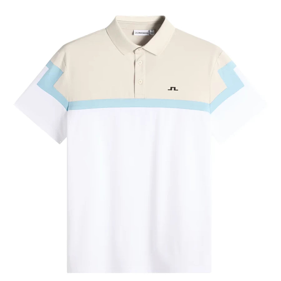 L.Lindeberg Mens Emil Polo White