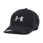 Under Armour Mens Driver Rain Stretch Cap Black/Metallic Silver