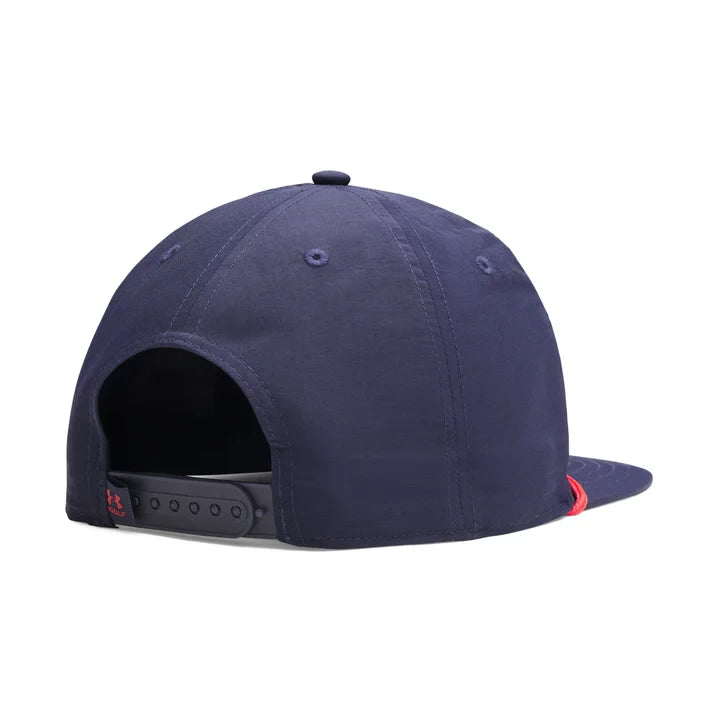 Under Armour Mens Drive Panel Snapback Cap Midnight Navy/Red/Red