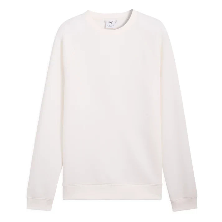Puma Mens Cloudspun Fleece Crewneck Pullover Warm White